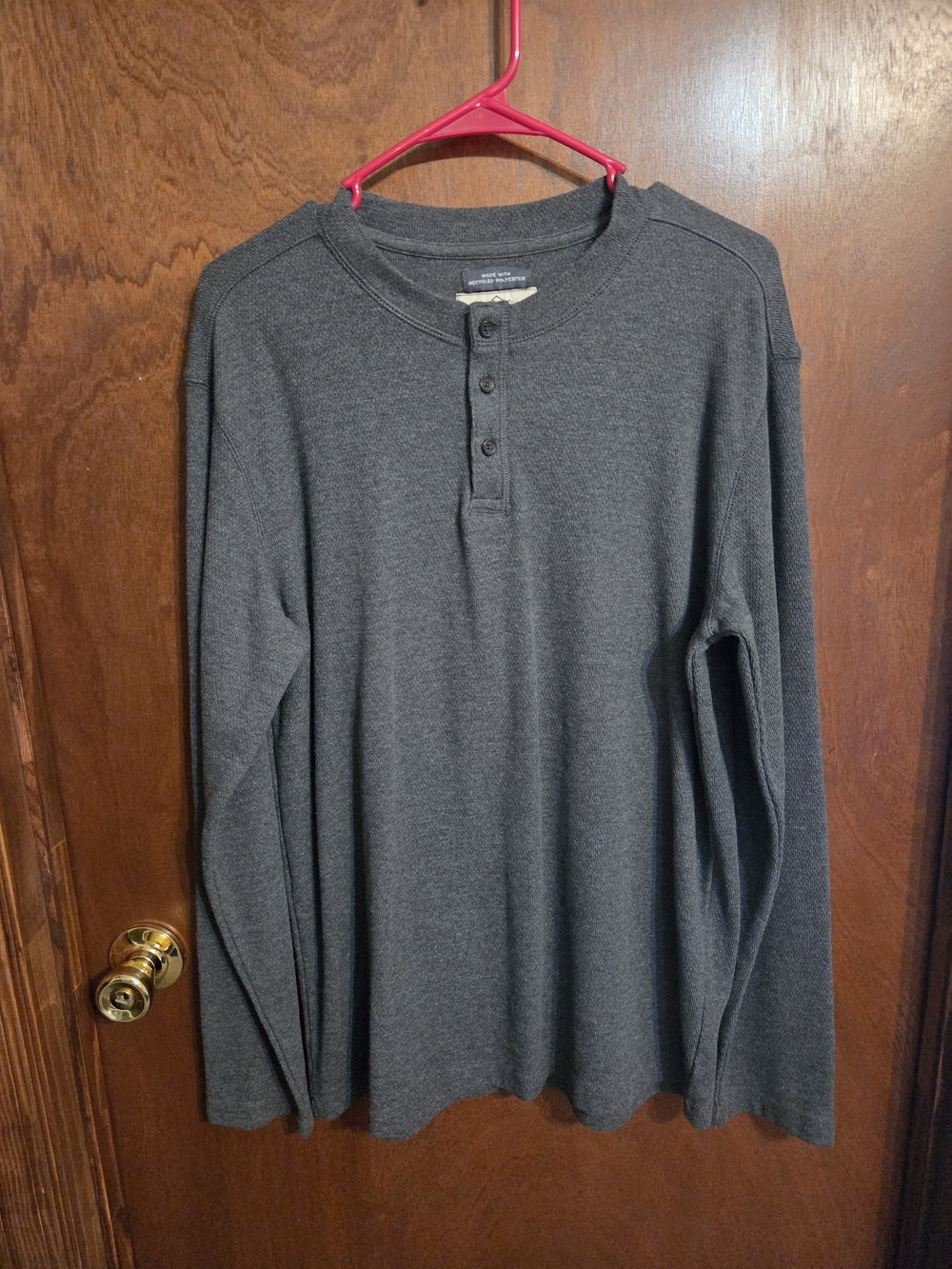 St. John's Bay Charcoal Long-Sleeve Henley